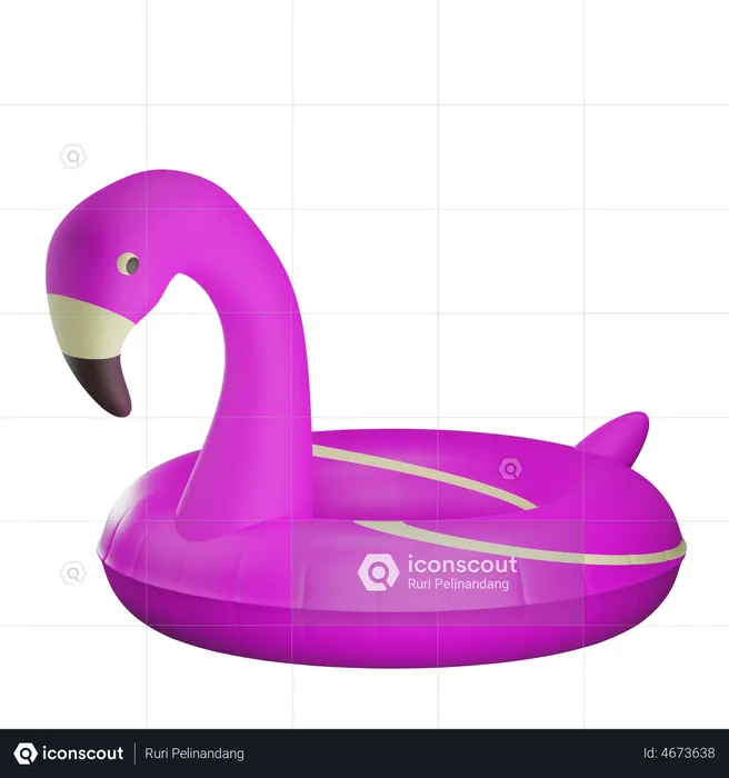 Flamingo Buoy  3D Illustration
