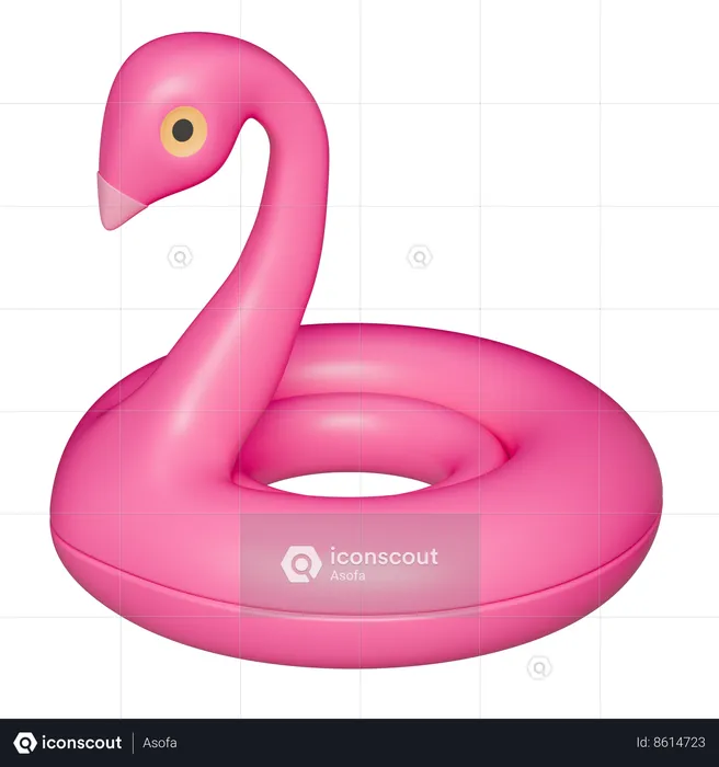 Flamingo Swim Ring  3D Icon