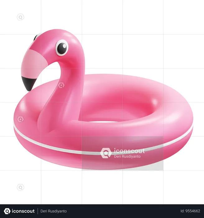Flamingo swim ring  3D Icon