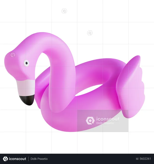 Flamingo Swim Ring  3D Icon