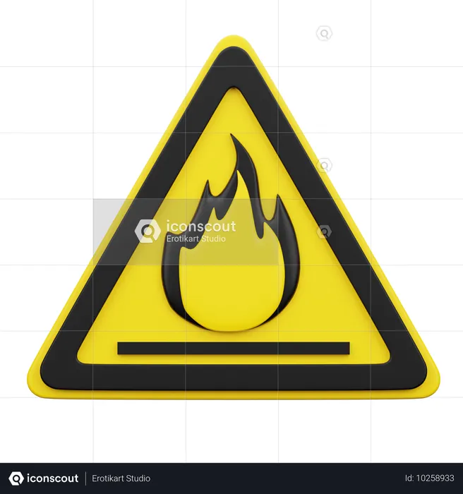 Flammable  3D Icon