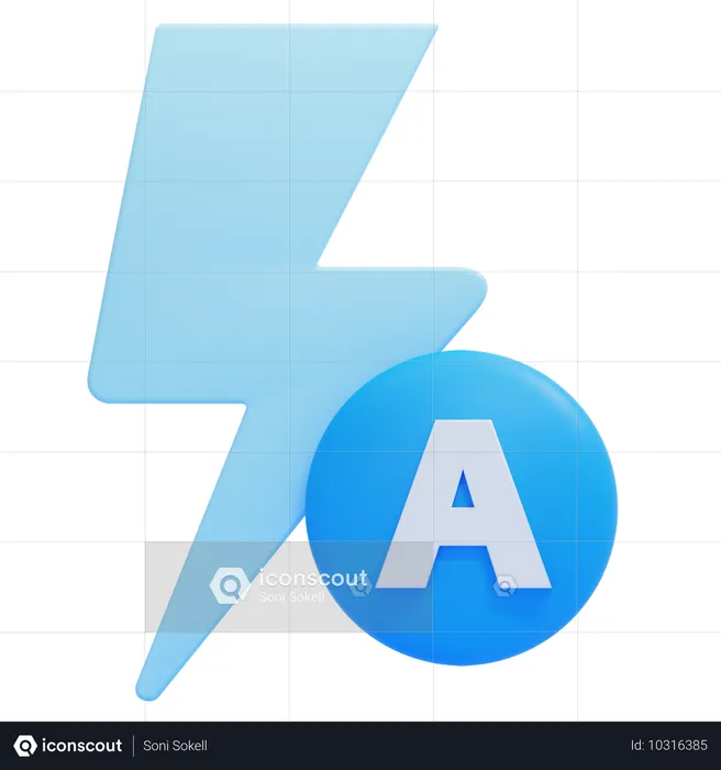 Flash automático  3D Icon