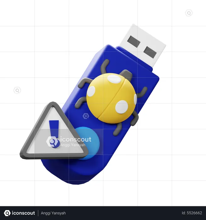 Flash Disk Virus  3D Icon