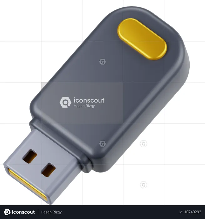 Flash Drive  3D Icon