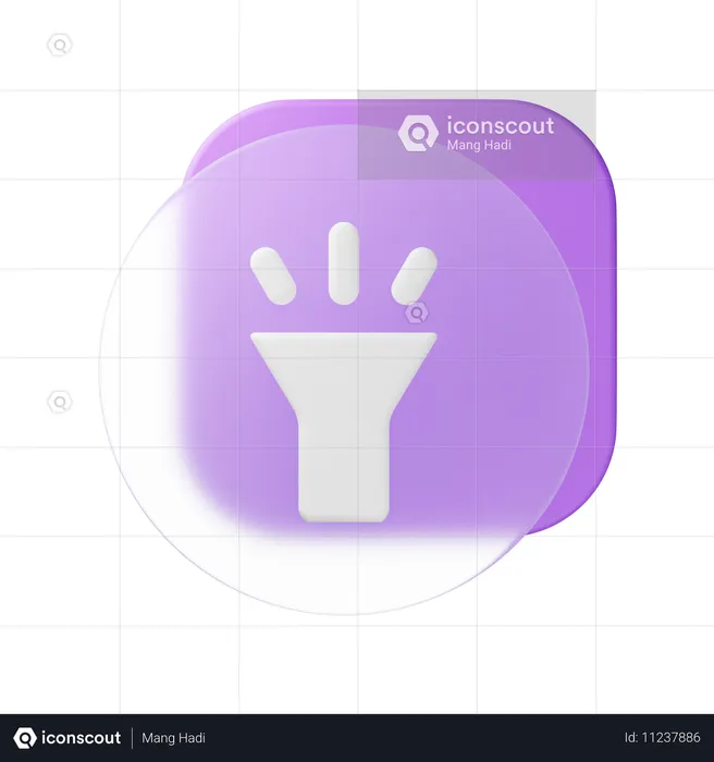 Flash Light  3D Icon