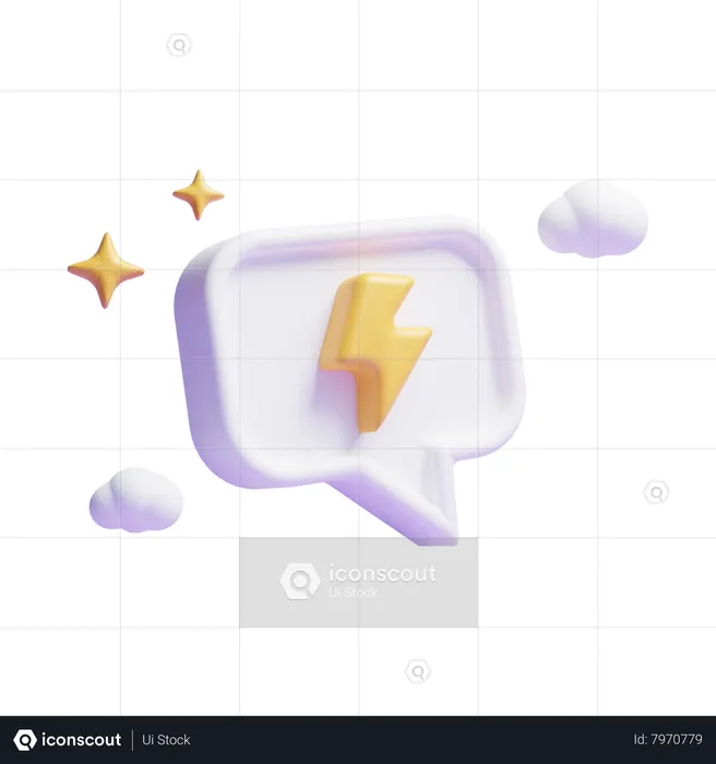 Flash Message  3D Icon