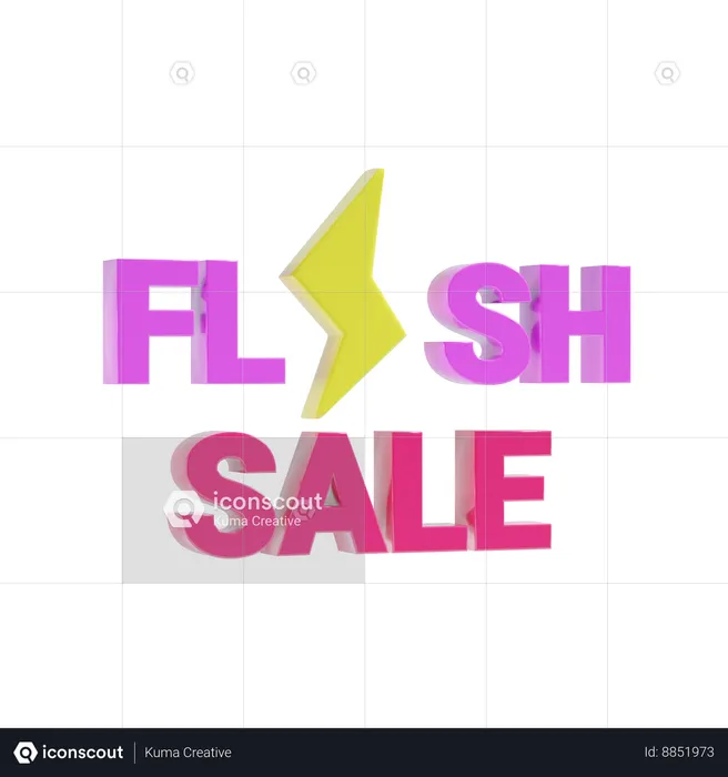 Flash sale  3D Icon