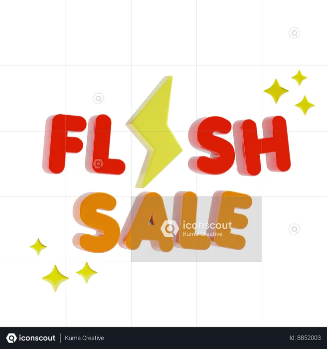 Flash sale  3D Icon