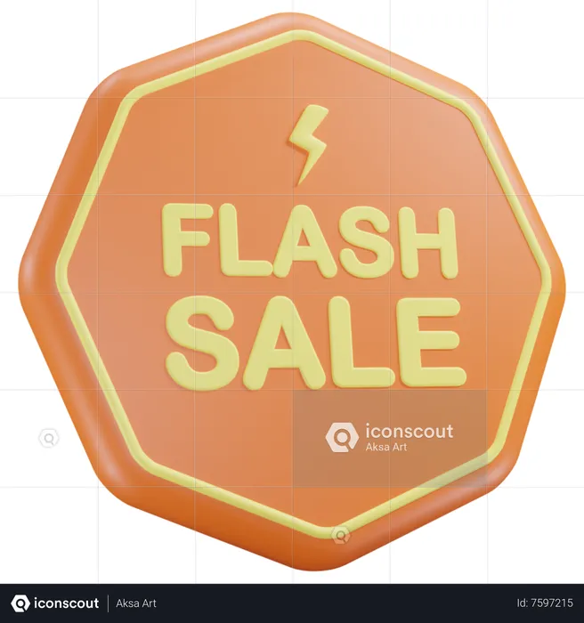 Flash Sale  3D Icon