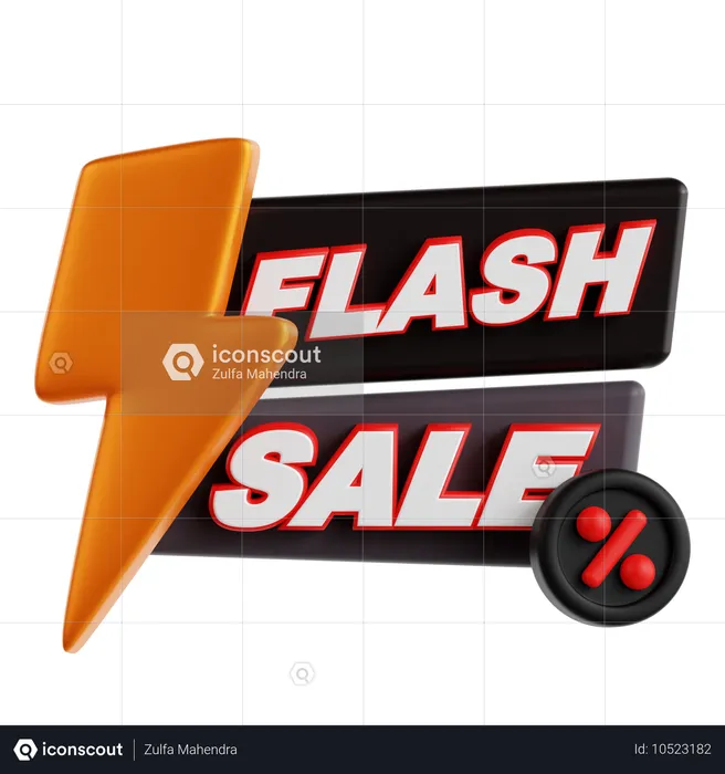 Flash Sale  3D Icon