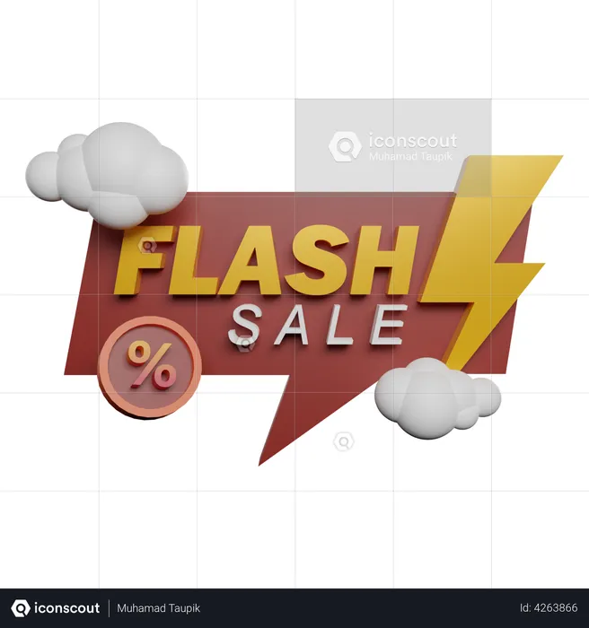 Flash Sale  3D Illustration