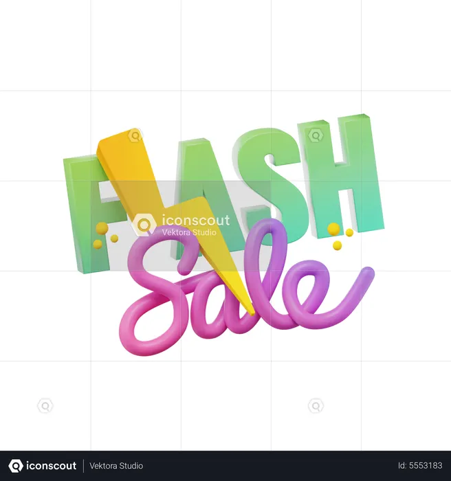 Flash Sale  3D Icon