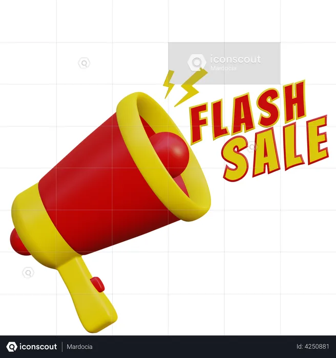 Flash Sale Marketing  3D Illustration