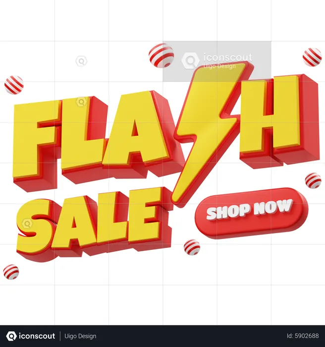 Flash Sale Shop Now  3D Icon
