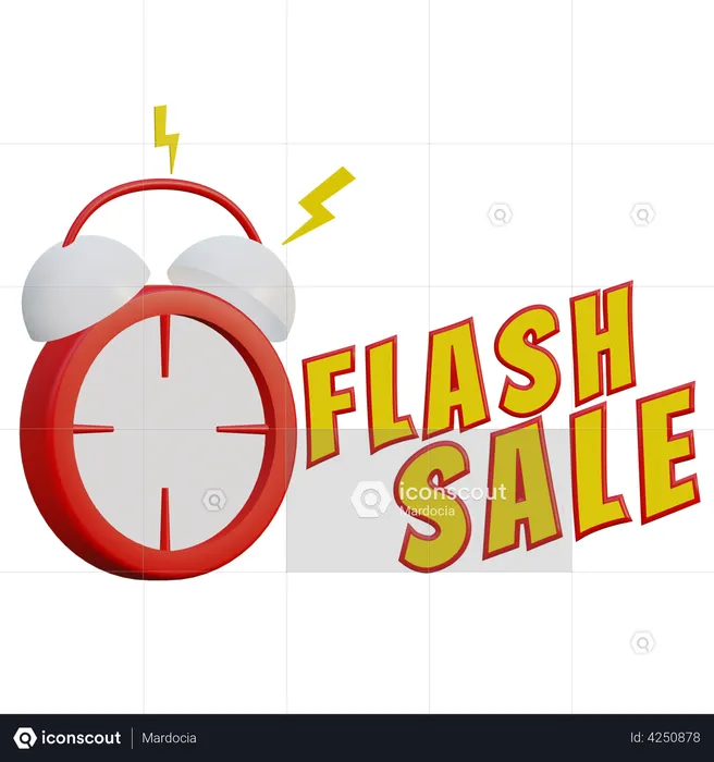 Flash Sale Time  3D Illustration