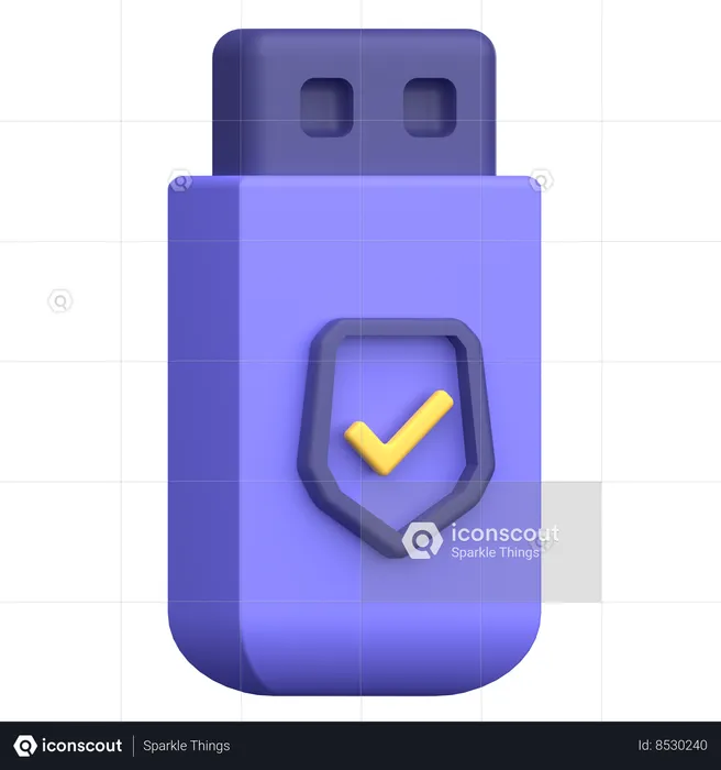 Flashdisk Protection  3D Icon