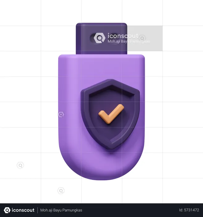 Flashdisk Protection  3D Icon