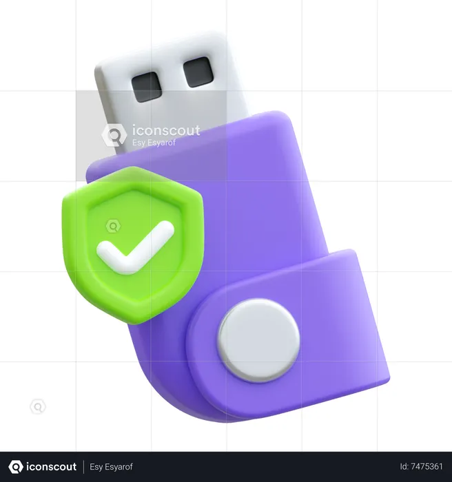 Flashdisk-Schutz  3D Icon