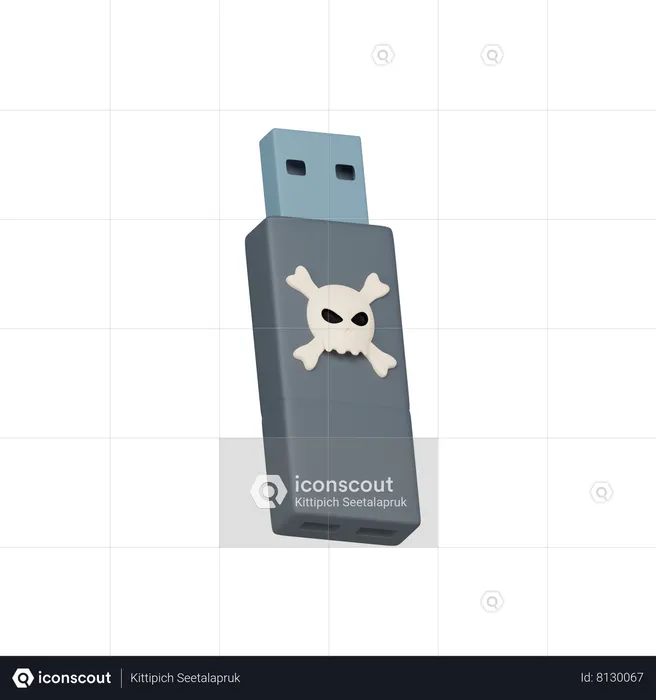 Flashdisk Virus  3D Icon