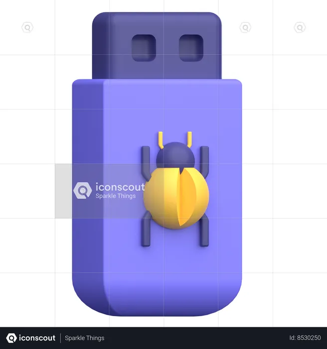 Flashdisk Virus  3D Icon