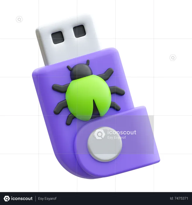 Virus-Flash-Disk  3D Icon