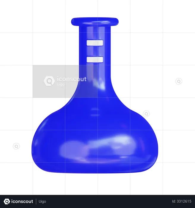 Flask  3D Illustration