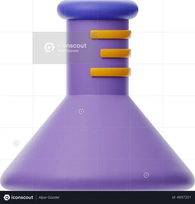 Flask  3D Illustration