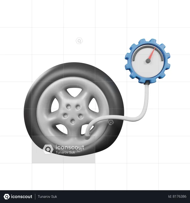 Flat Tire  3D Icon