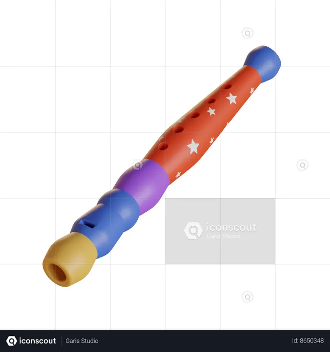 Flauta  3D Icon