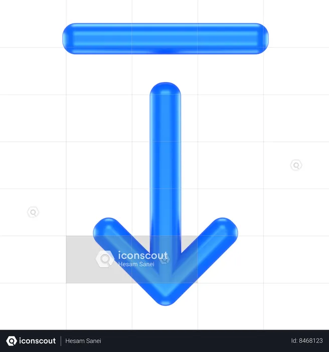 Flecha hacia abajo  3D Icon