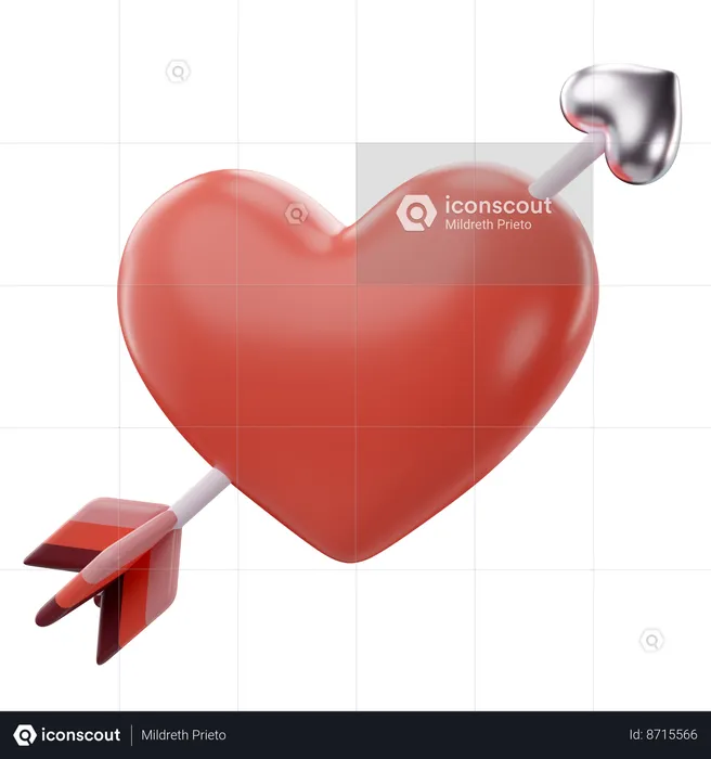 Flecha de cupido  3D Icon