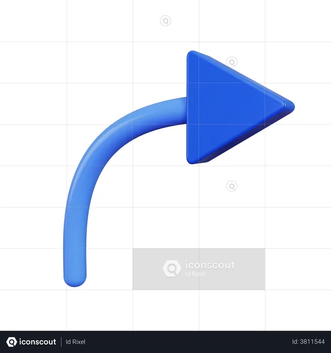 Flecha curva  3D Illustration