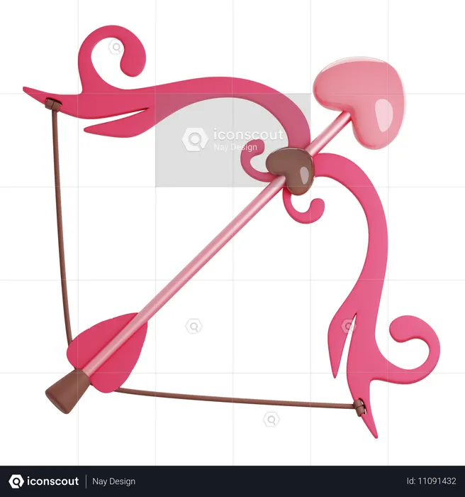 Flecha de cupido  3D Icon