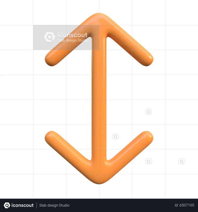 Flecha de desplazamiento vertical  3D Icon