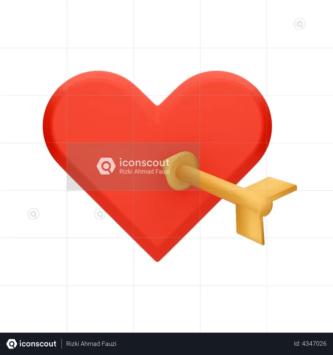 Flecha do amor  3D Illustration