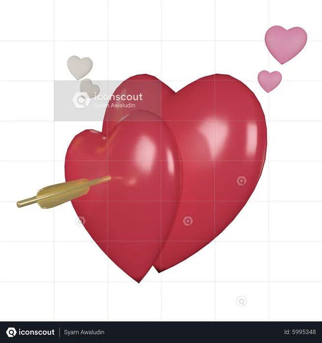 Flecha do amor  3D Icon