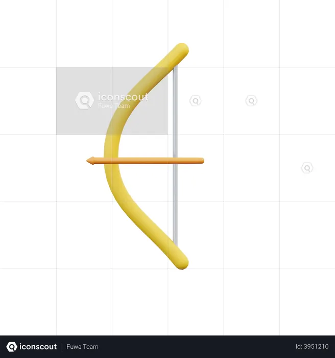 Flecha e arco  3D Icon