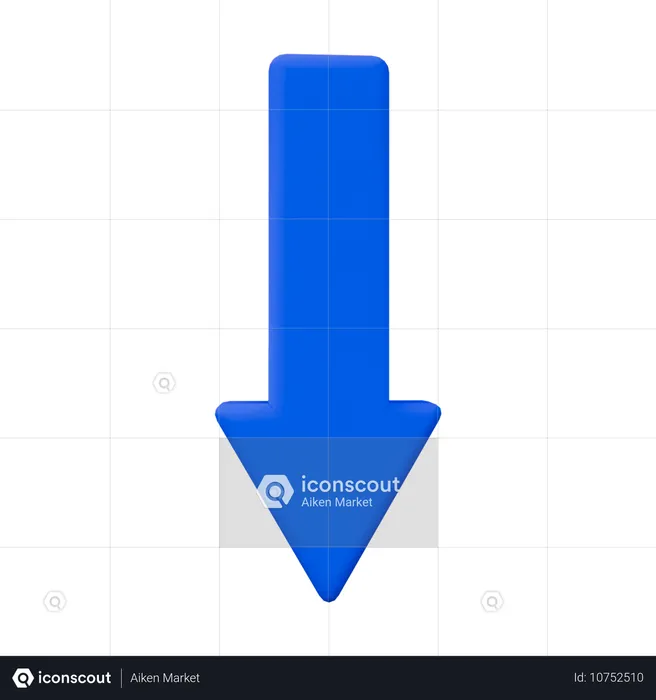 Flecha hacia abajo  3D Icon