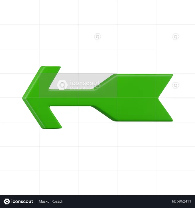 Flecha izquierda  3D Icon