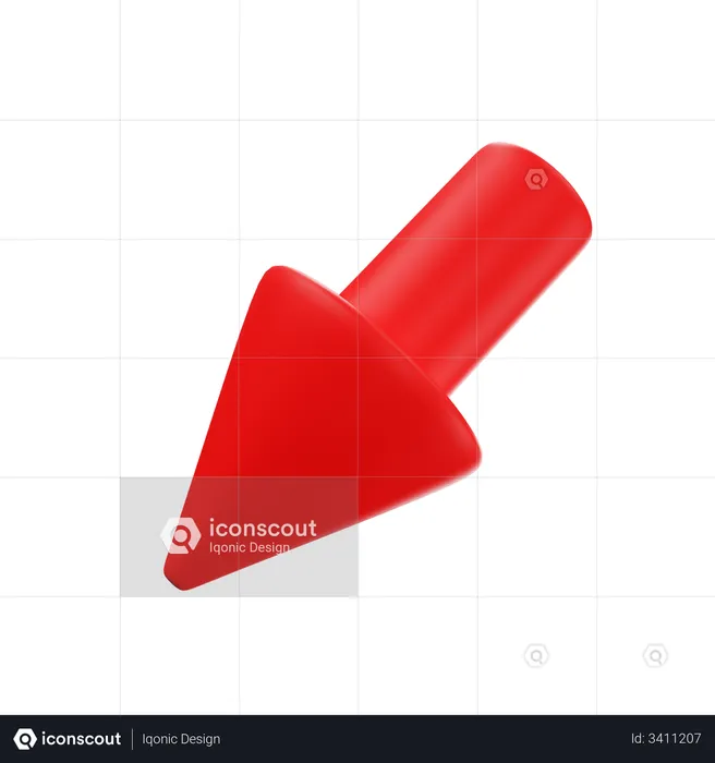 Flecha roja  3D Illustration