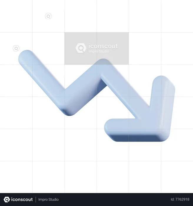 Tendencia de flecha hacia abajo  3D Icon