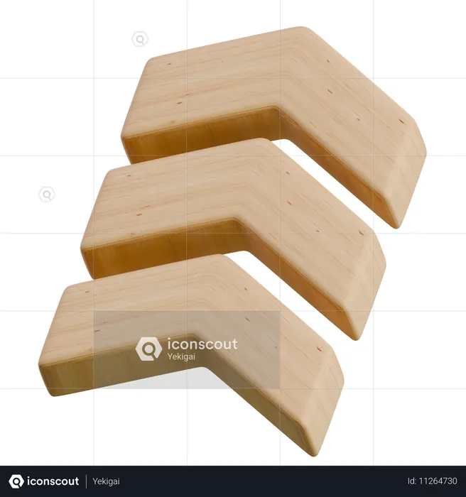 Triple flecha  3D Icon