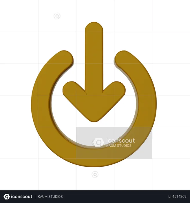 Flèche de téléchargement  3D Icon