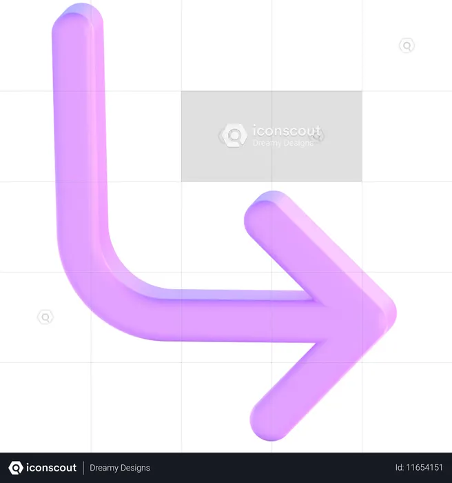 Flèche droite  3D Icon