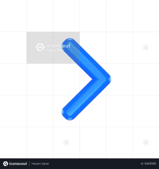 Flèche droite  3D Icon