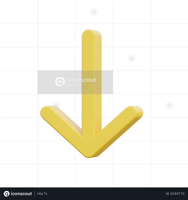 Flèche vers le bas  3D Icon