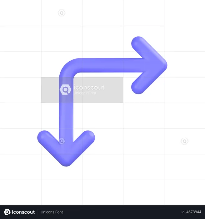 Flèche vers le bas  3D Icon