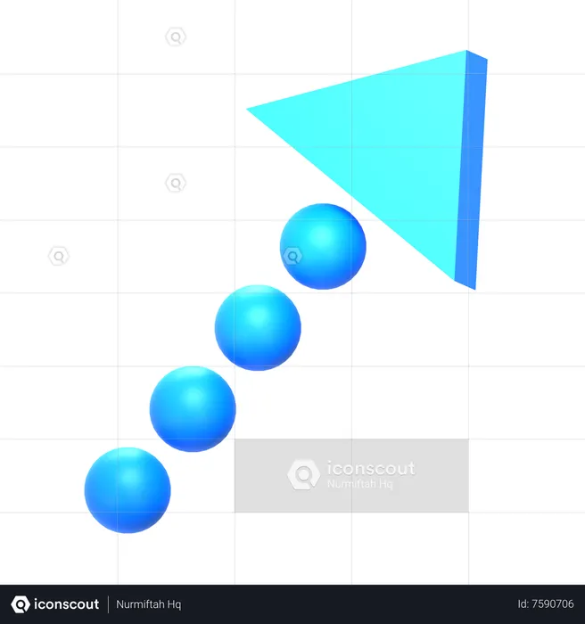 Flèche vers le haut  3D Icon