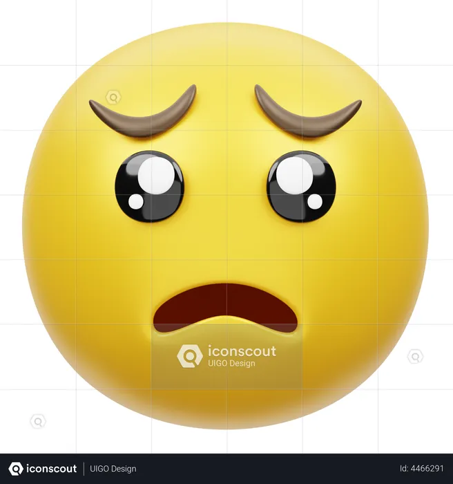 Flehendes Gesicht Emoji 3D Emoji