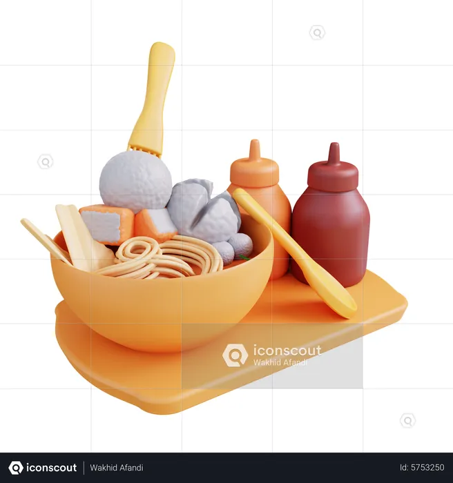 Fleischbällchensuppe  3D Icon